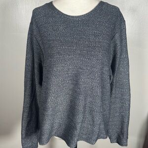 Marine Layer Sz XL Textured Knit Crew Neck Long Sleeve Organic Cotton Sweater